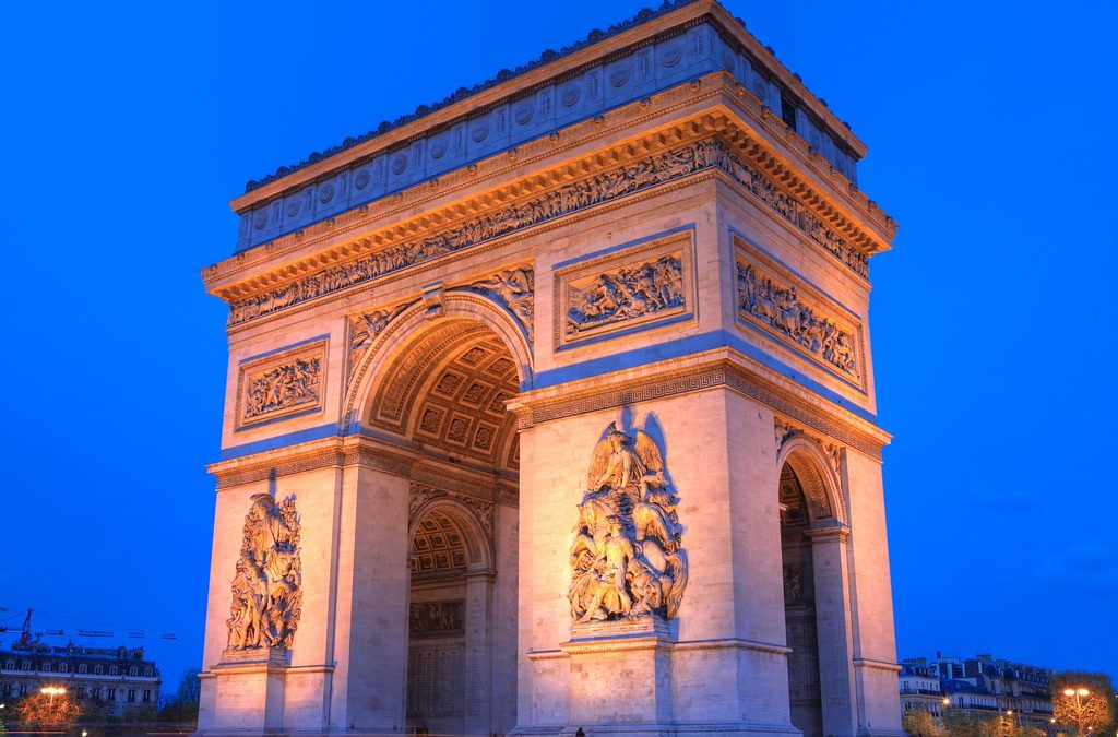 Two French Monuments: L’Arc de Triomphe and La Sainte Chapelle